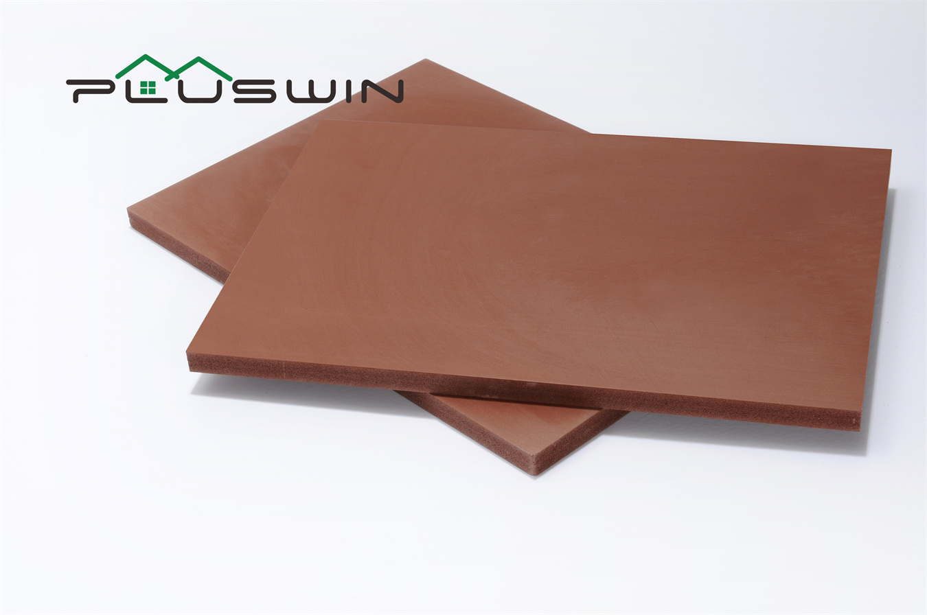 4x8 3-30mm Brown Color PVC Foam Board PVC Celuka Sheet with Hard Surface 