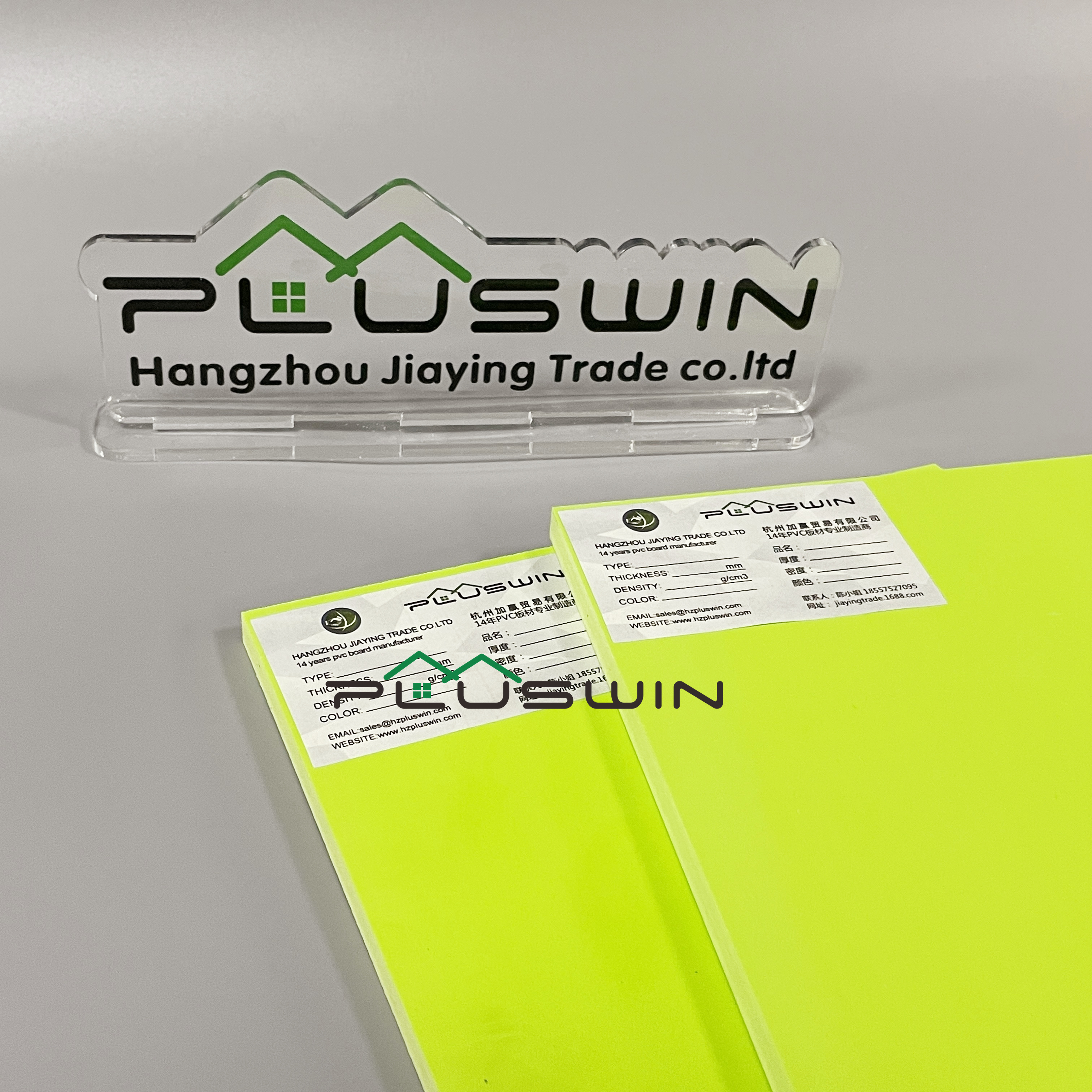 Green Color PVC Foam Board Celuka PVC Foam Sheet 4'x8' Size 