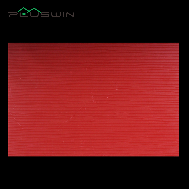 4'x8' Red Color PVC Foam Board with Wooden Texture PVC Embossed Board 