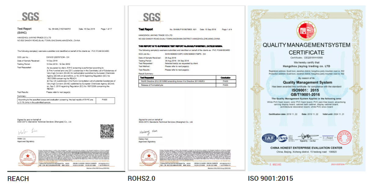 PVC BOARD SGS