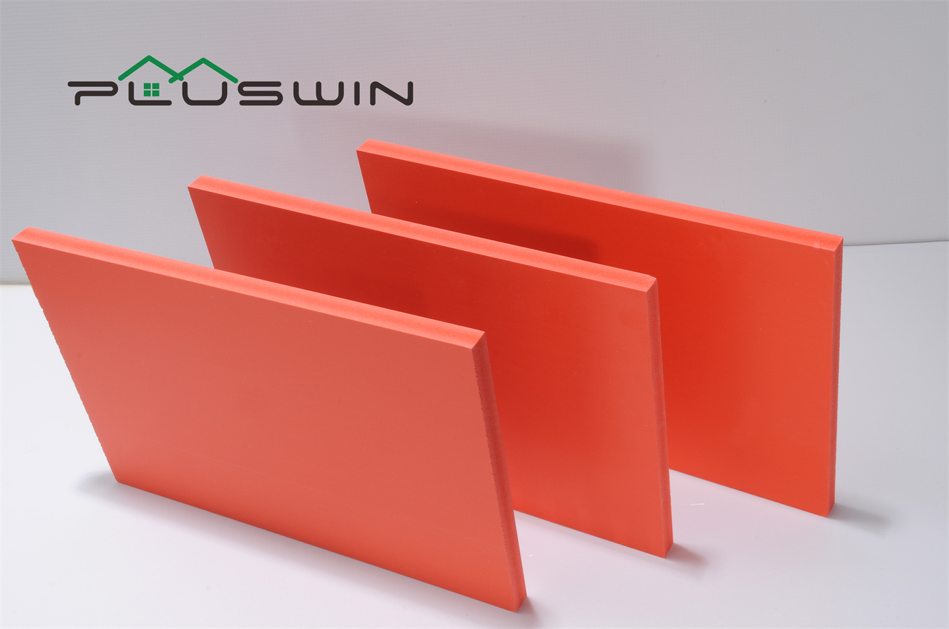 Red solid PVC foam board for craft and furniture