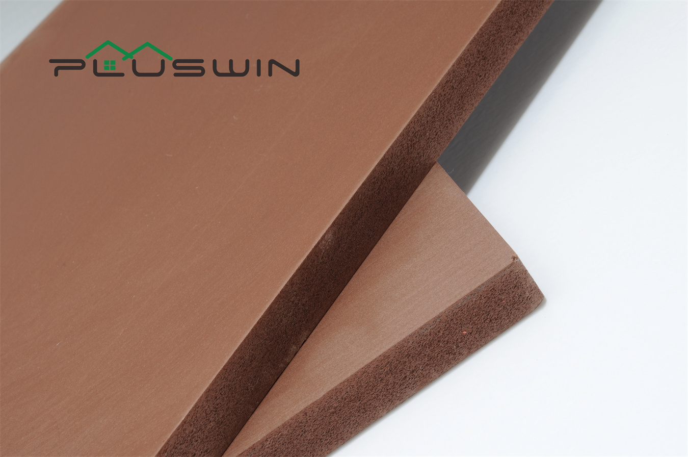 4x8 3-30mm Brown Color PVC Foam Board PVC Celuka Sheet with Hard Surface 