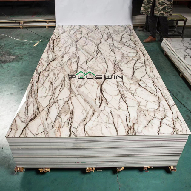 China manufacturer pvc marble sheet for Interior wall decoration