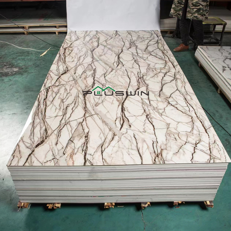 2mm 2.8mm 3mm 3.5mm 4mm Pvc wall panel marble sheet backgroud wall 