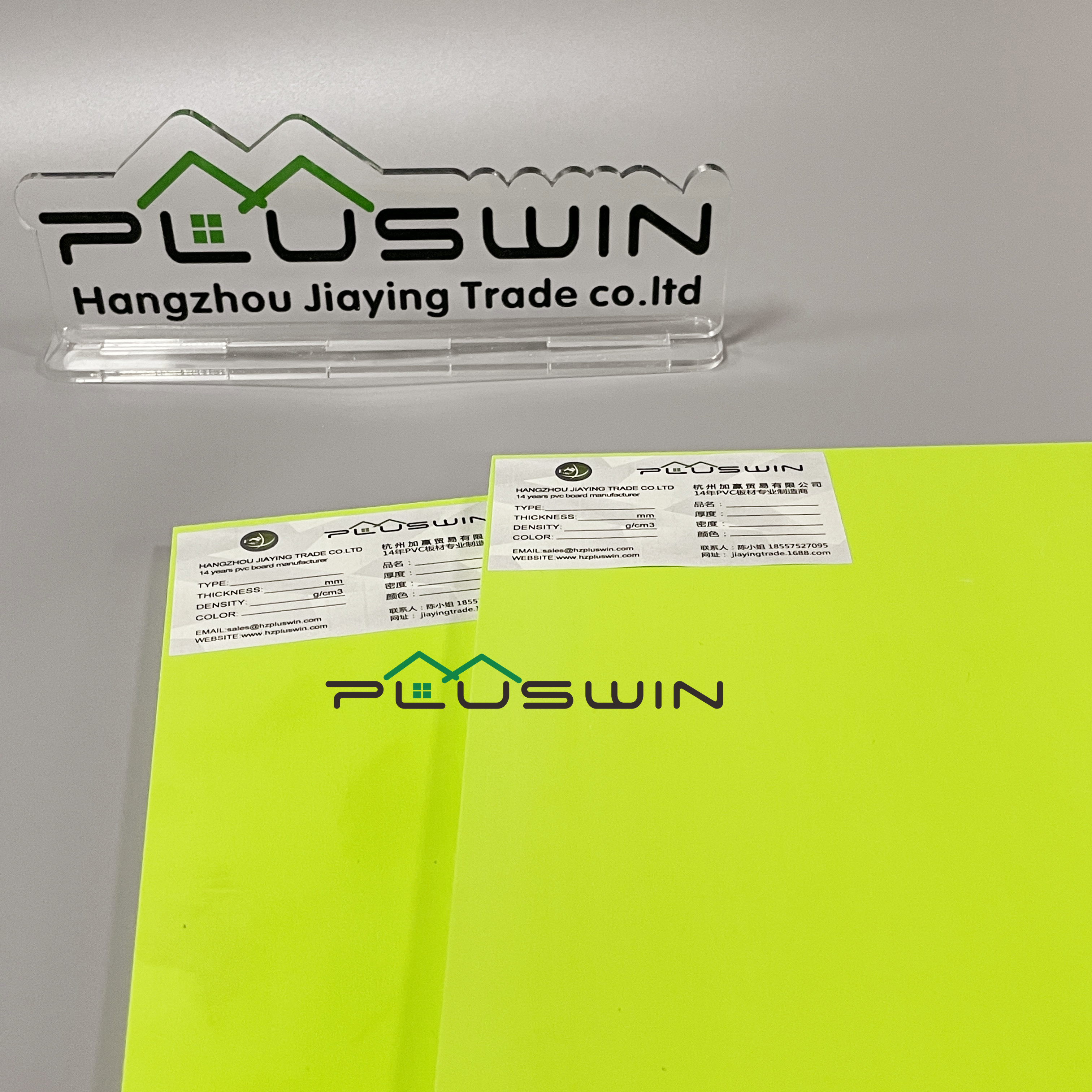 Green Color PVC Foam Board Celuka PVC Foam Sheet 4'x8' Size 