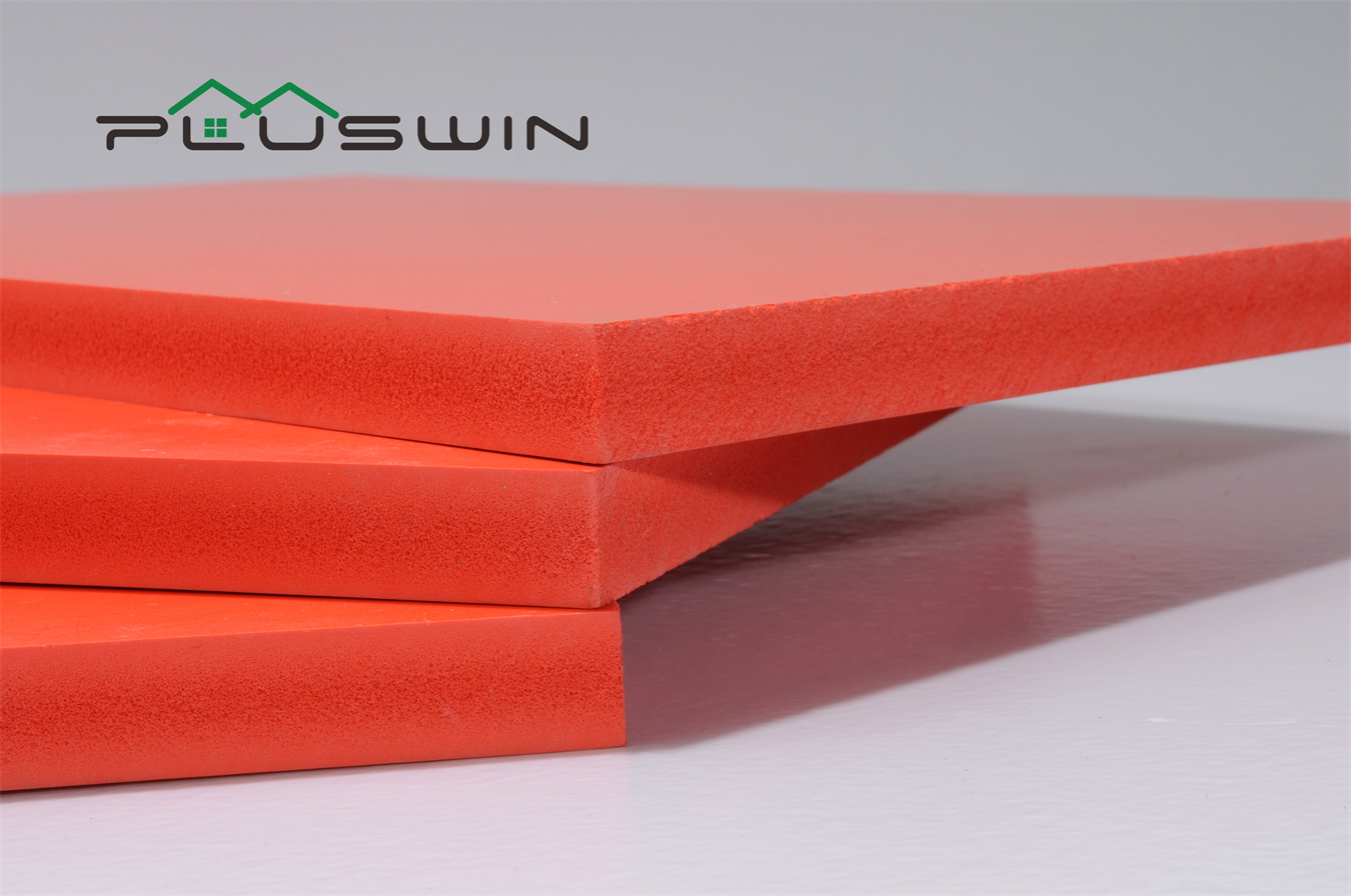 Red solid PVC foam board for craft and furniture