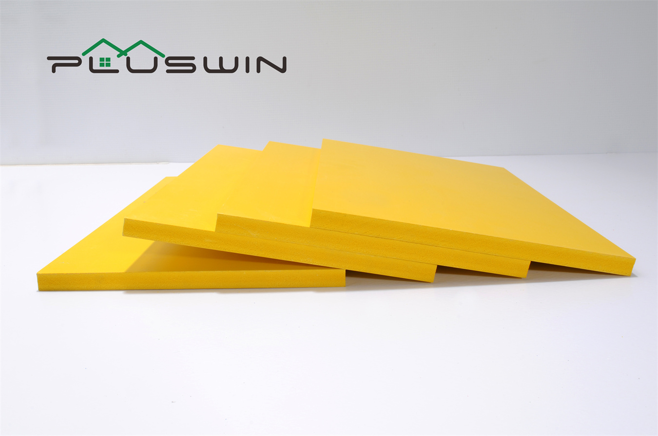 1/2" Thick Yellow Color PVC Forex Sheet PVC Foam Board